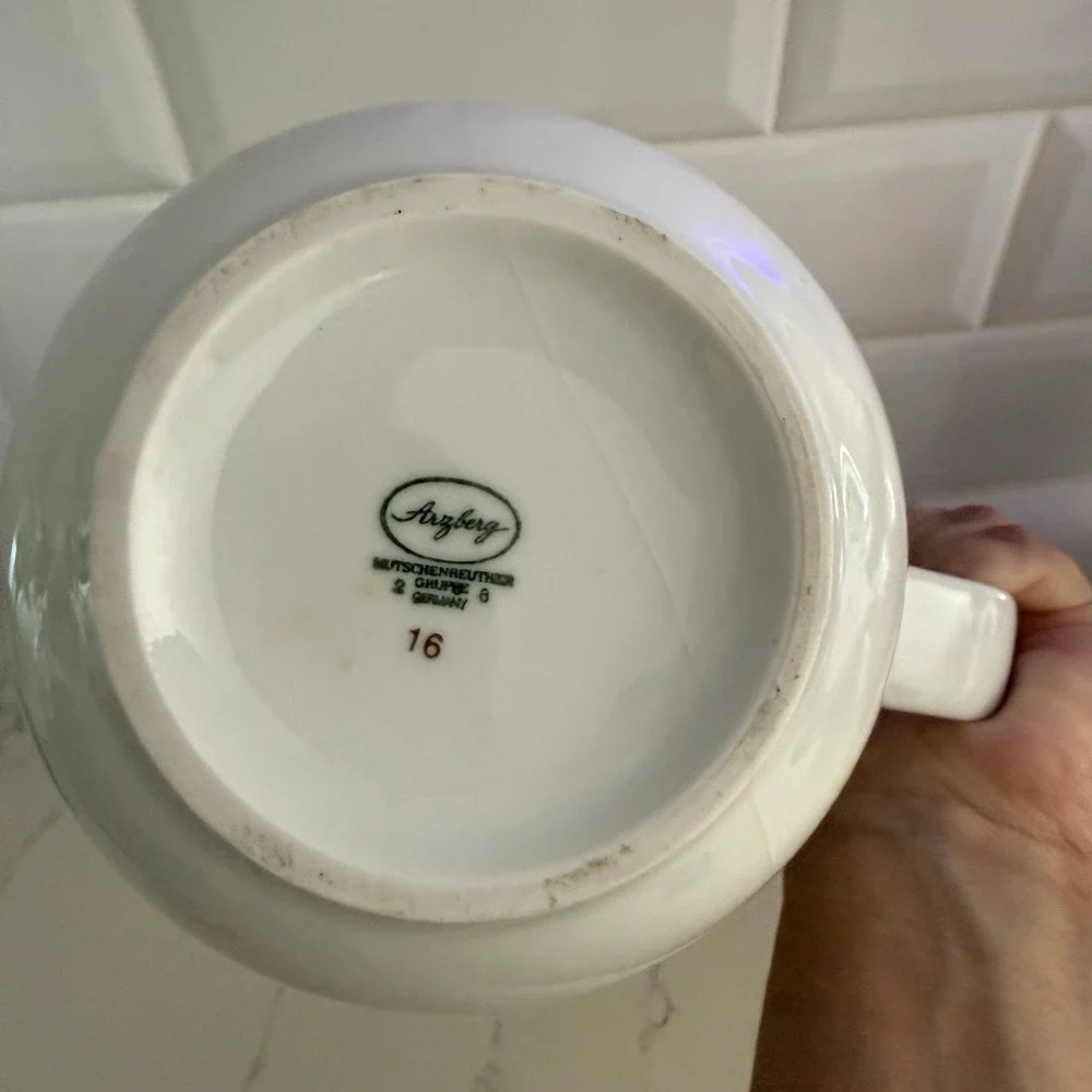 Vintage Arzberg Brasilia Porcelain Coffee Pot Designed By Hans Theo Baumann 70's